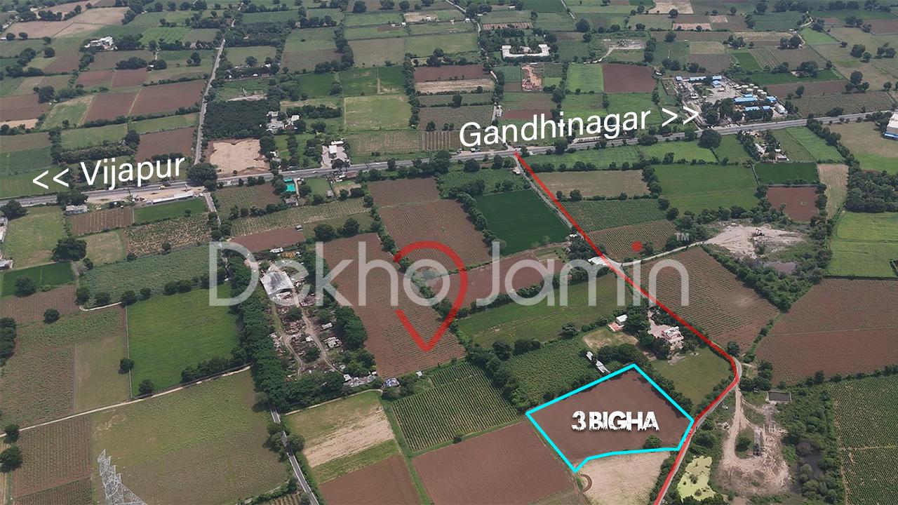 3 Vigha Agriculture Land Sale Pindarda Gandhinagar
