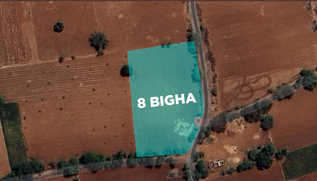 8 Bigha Agriculture Land Sale in Babra Dehgam Road touch