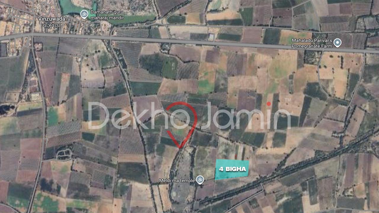 4 Vigha agriculture Land for Sale Vinzuwada Mandal