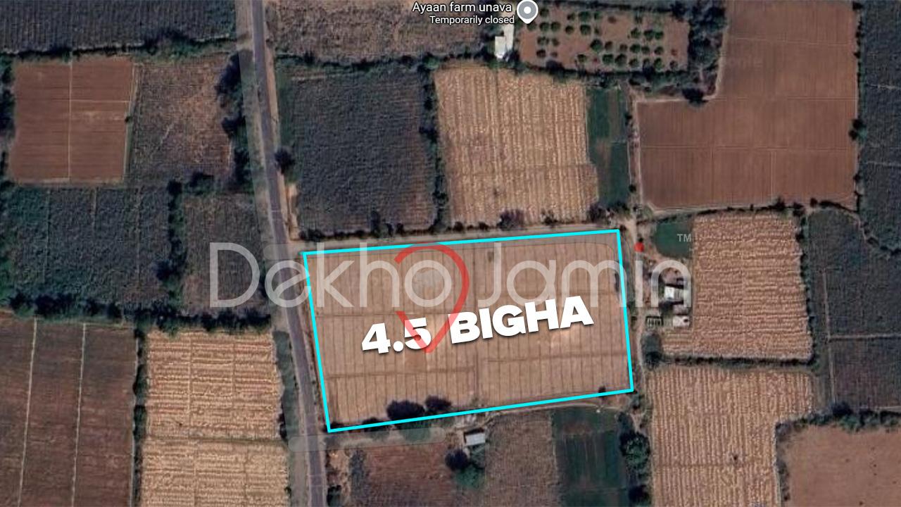 4.5 Bigha Agriculture Land Sale Unava Pethapur Gandhinagar Road Touch