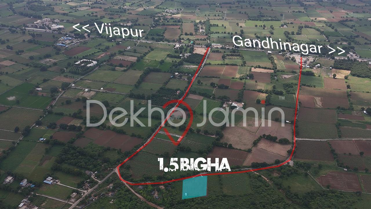 1.5 Vigha Agriculture Land Sale Pindarda Gandhinagar