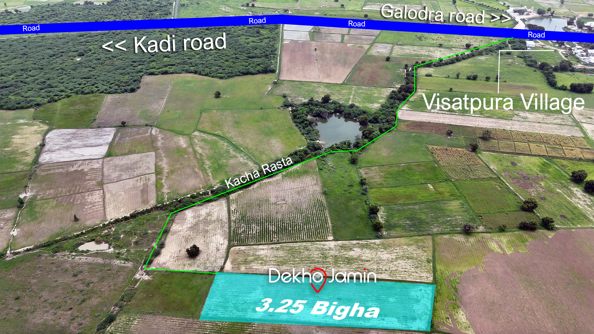 3.25 Bigha Land for Sale in Visatpuara, Kadi