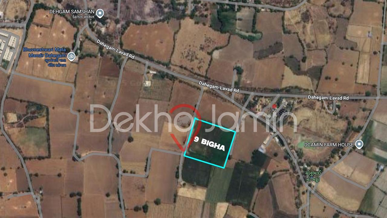 9 Vigha Agriculture Land For Sale In Dahegam Gandhinagar
